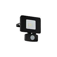 Прожектор LED с датчиком движения FAEDO 3 97459 Eglo уличный IP44 чёрный на 1 лампу, плафон чёрный в стиле современный LED