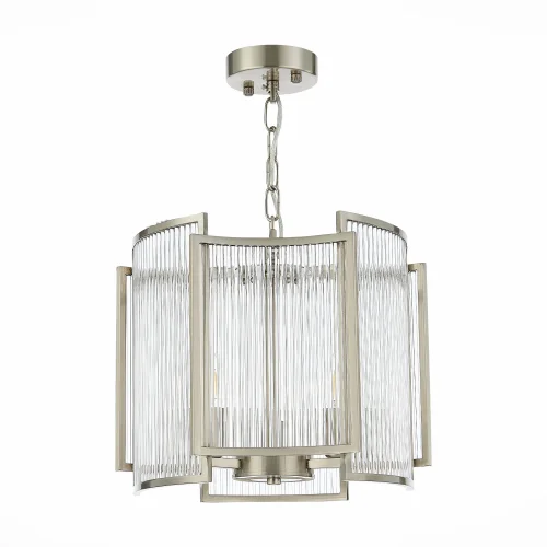 Люстра подвесная Cosenza SL1234.103.03 ST-Luce прозрачная на 3 лампы, основание никель в стиле американский современный  фото 2