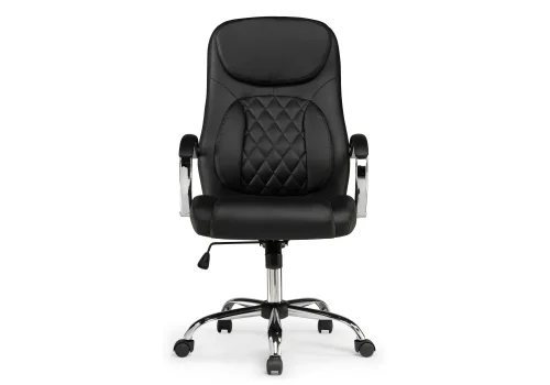 Компьютерное кресло Tron black 15518 Woodville, чёрный/искусственная кожа, ножки/металл/хром, размеры - *1210***610*700 фото 2