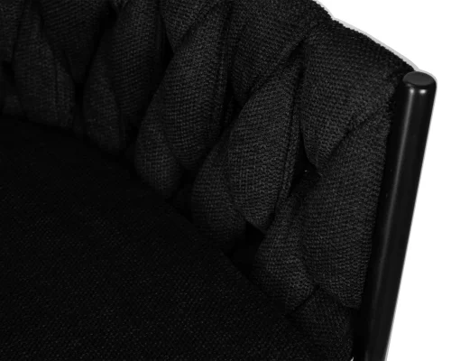Стул барный 9690-LM LEON,  цвет сиденья черный (LAR-275-50), цвет основания черный Dobrin, чёрный/текстиль, ножки/металл/чёрный, размеры - 890*1100***550*490 фото 8