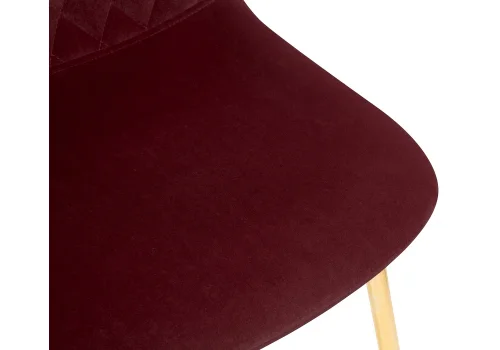 Стул на металлокаркасе Dabl wine red 11707 Woodville, бордовый/велюр, ножки/металл/золотой, размеры - ****440*520 фото 7