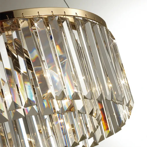 Люстра подвесная Vassa 4987/6 Odeon Light прозрачная на 6 ламп, основание золотое в стиле модерн  фото 4