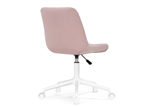 Компьютерное кресло Честер розовый / белый 533175 Woodville, розовый/велюр, ножки/металл/белый, размеры - *920***490*600 фото 5