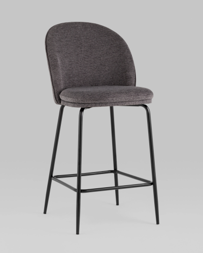 Стул полубарный Echo, темно-серый УТ000038597 Stool Group, серый/шенилл, ножки/металл/чёрный, размеры - *****