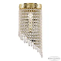 Бра 83401BR/15IV-33 G Drops Bohemia Ivele Crystal прозрачный 1 лампа, основание золотое в стиле современный классический r