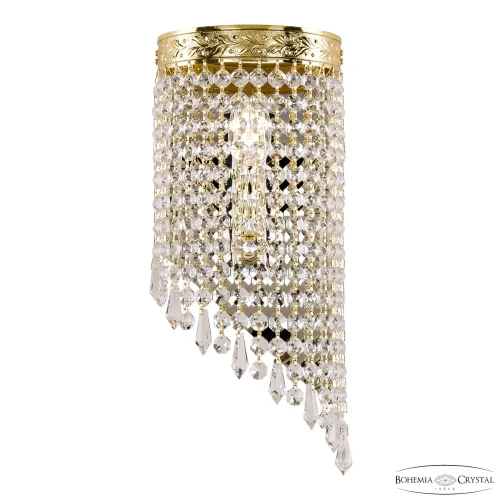 Бра 83401BR/15IV-33 G Drops Bohemia Ivele Crystal прозрачный на 1 лампу, основание золотое в стиле современный классический r