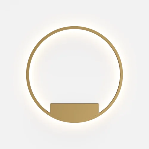 Бра LED Rim MOD058WL-L35BSK Maytoni латунь на 1 лампу, основание латунь в стиле современный минимализм кольца отражённый свет фото 2