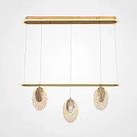 Светильник подвесной CERES C LONG 220772-23 ImperiumLoft прозрачный на 4 лампы, основание латунь в стиле современный 