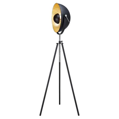 Торшер лофт LSP-9824 Lussole прожектор на треноге чёрный жёлтый 1 лампа, основание чёрное в стиле лофт
 фото 2