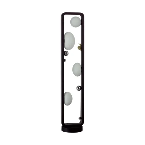 Парковый светильник Luma 5434/4FB Odeon Light уличный IP54 чёрный на 4 лампы, плафон белый в стиле флористика скандинавский современный G9