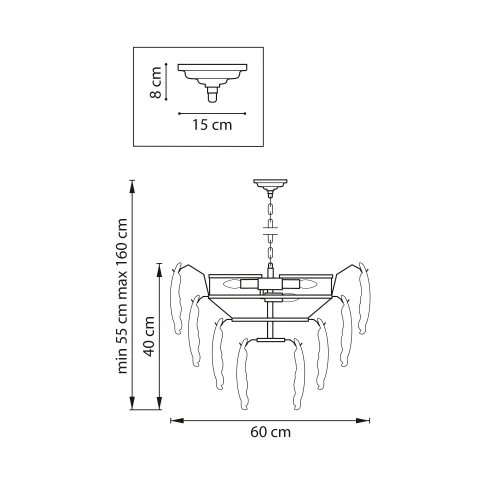 Люстра подвесная Retro 799122 Lightstar прозрачная на 12 ламп, основание золотое в стиле современный фото 2 Люстра подвесная Retro 799122 Lightstar прозрачная на 12 ламп, основание золотое в стиле современный фото 2