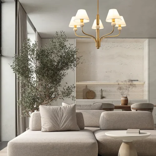 Бра Aurelia FR2058WL-01BS Freya белый на 1 лампу, основание латунь в стиле классический кантри американский фото 2