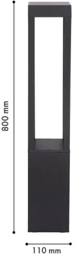 Парковый светильник LED Portal 4746-1F Favourite уличный IP65 чёрный на 1 лампу, плафон чёрный в стиле современный LED фото 2