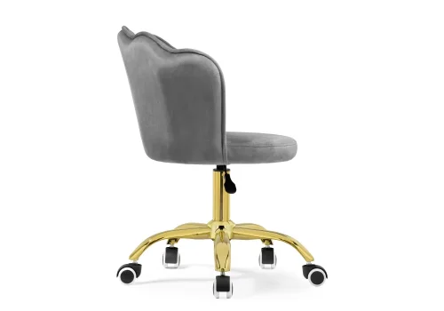Компьютерное кресло Bud grey / gold 15538 Woodville, серый/велюр, ножки/металл/золотой, размеры - *850***550*470 фото 3