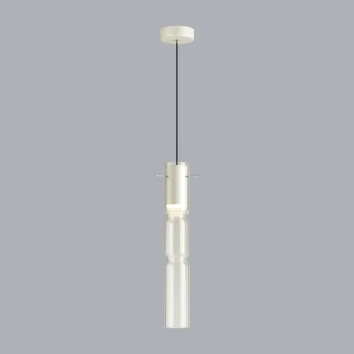 Светильник подвесной LED Scrow 5059/5LB Odeon Light прозрачный 1 лампа, основание белое в стиле современный трубочки фото 4
