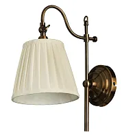 Бра SEVILLE A1509AP-1PB Arte Lamp белый 1 лампа, основание медь красное коричневое в стиле кантри 