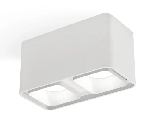 Светильник накладной XS7850001 Ambrella light белый 2 лампы, основание белое в стиле современный хай-тек прямоугольный