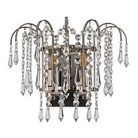 Бра Bellagio E 2.10.102 N Arti Lampadari прозрачный на 2 лампы, основание никель в стиле арт-деко Бра Bellagio E 2.10.102 N Arti Lampadari прозрачный на 2 лампы, основание никель в стиле арт-деко