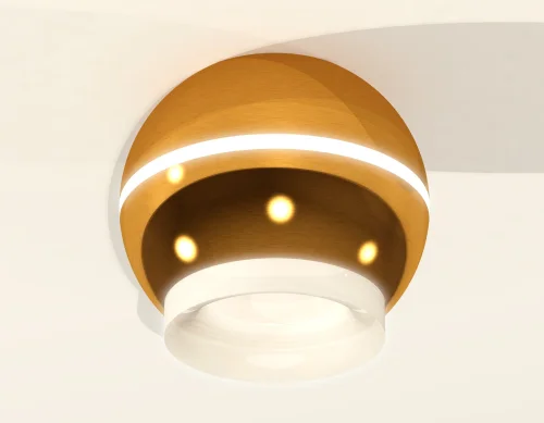 Светильник накладной Techno spot XS1105030 Ambrella light золотой жёлтый 1 лампа, основание золотое жёлтое в стиле современный круглый фото 2