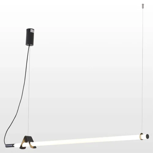 Светильник подвесной LED Pickens LSP-8394 Lussole белый на 1 лампу, основание чёрное в стиле современный хай-тек минимализм 