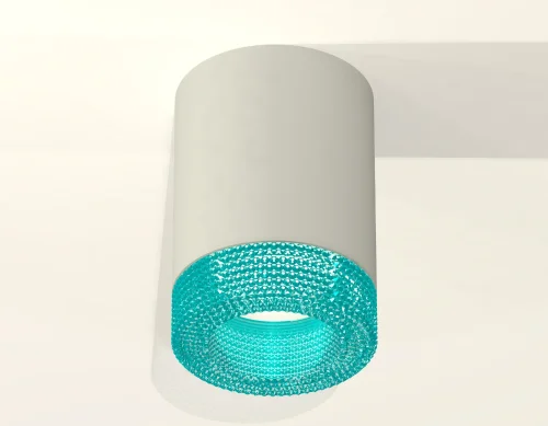 Светильник накладной Techno spot XS7423004 Ambrella light серый голубой 1 лампа, основание серое в стиле современный хай-тек круглый фото 2