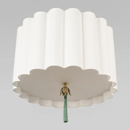 Светильник потолочный Mellow 10306 Light linen LOFT IT белый бежевый на 3 лампы, основание латунь в стиле современный 