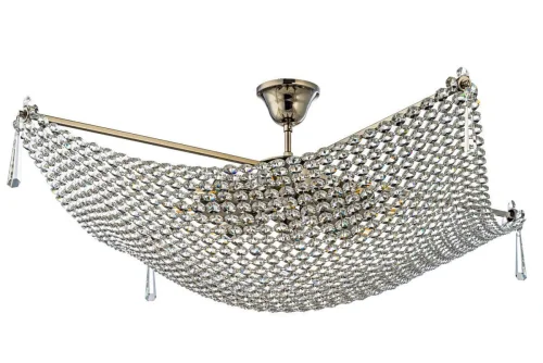 Люстра хрустальная потолочная Roma E 1.3.80.501 N Arti Lampadari прозрачная без плафона на 8 ламп, основание никель в стиле классический фото 2