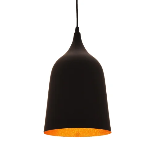 Светильник подвесной Cazzio LDP 7562 Lumina Deco чёрный золотой 1 лампа, основание чёрное в стиле современный 
