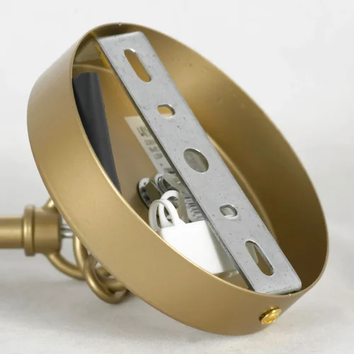Люстра подвесная Clovis LSP-8738 Lussole без плафона на 6 ламп, основание матовое золото в стиле модерн  фото 7