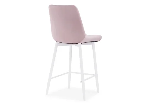 Полубарный стул Алст К розовый / белый 502122 Woodville, розовый/велюр, ножки/металл/белый, размеры - ****500*560 фото 4