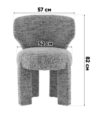 Стул Lainr, бордовый меланж УТ000041682 Stool Group, бордовый/букле, ножки/ткань/бордовый, размеры - *****мм фото 8