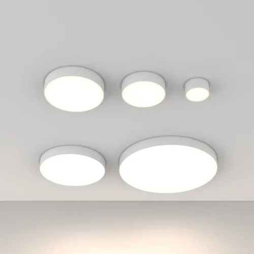 Светильник накладной LED Zon C032CL-L12W4K Maytoni белый на 1 лампу, основание белое в стиле современный круглый фото 3