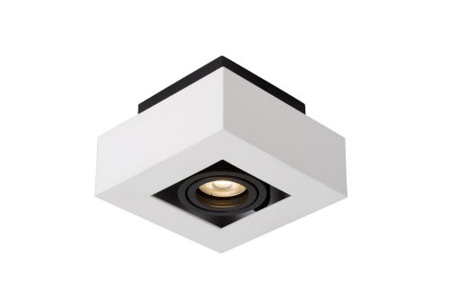 Светильник накладной Xirax 09119/06/31 Lucide белый 1 лампа, основание белое чёрное в стиле современный квадратный