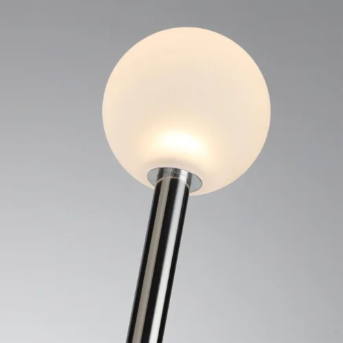 Ландшафтный светильник LED Notte 7123/1GLA Odeon Light уличный IP65 хром на 1 лампу, плафон белый в стиле хай-тек LED фото 3