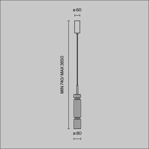 Светильник подвесной LED Ordo MOD272PL-L12BS3K1 Maytoni латунь на 1 лампу, основание латунь в стиле современный трубочки фото 7