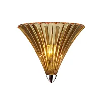 Бра  Iris 1697-1W Favourite янтарный 1 лампа, основание хром в стиле классический 