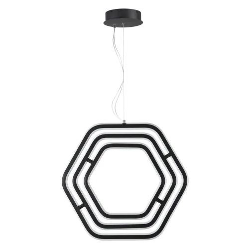 Светильник подвесной LED с пультом Ondo 359175 Novotech чёрный 1 лампа, основание чёрное в стиле хай-тек с пультом фото 3