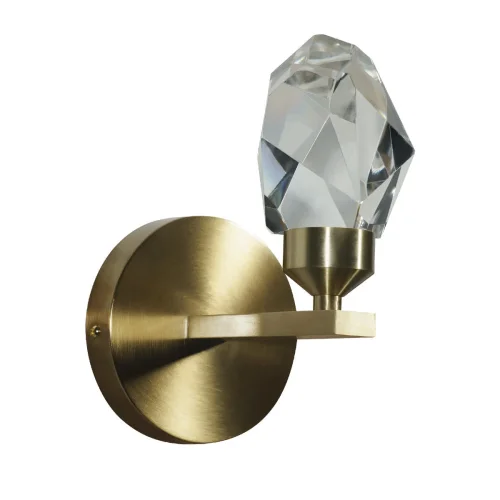 Бра LED Rock 10111W Gold LOFT IT прозрачный на 1 лампа, основание золотое в стиле современный  фото 7