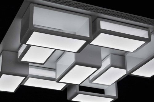 Светильник потолочный LED Синто CL711135 Citilux белый серый серебряный 1 лампа, основание хром серое в стиле современный 