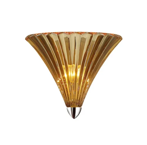 Бра  Iris 1697-1W Favourite янтарный на 1 лампа, основание хром в стиле классический 