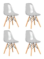 Стул обеденный набор 4 шт. SET-4 818-LMZL DSW CASPER, цвет сиденья прозрачный, цвет основания светлый бук Dobrin, /полимер, ножки/металл/дерево/светлый бук, размеры - *815***460*520 Стул обеденный набор 4 шт. SET-4 818-LMZL DSW CASPER, цвет сиденья прозрачный, цвет основания светлый бук Dobrin, /полимер, ножки/металл/дерево/светлый бук, размеры - *815***460*520