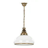 Светильник подвесной OBD OBD-ZW-1(P) Kutek белый 1 лампа, основание коричневое в стиле американский 