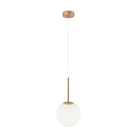 Светильник подвесной Basic form MOD321PL-01G3 Maytoni белый на 1 лампу, основание золотое в стиле современный шар