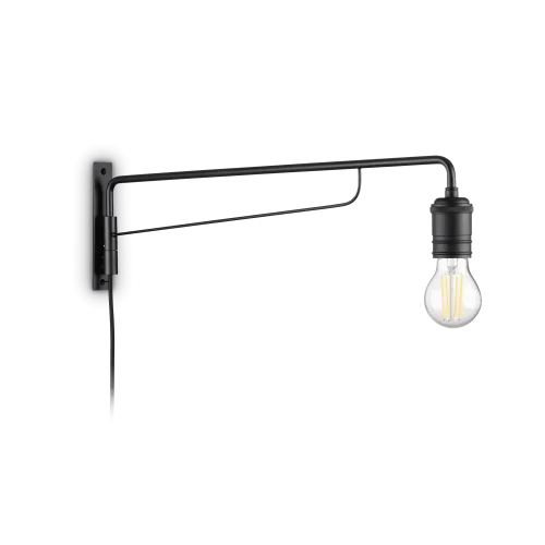 Бра в розетку TRIUMPH AP1 NERO Ideal Lux без плафона на 1 лампа, основание чёрное в стиле современный 