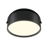 Светильник точечный LED Onda DL024-18W3K-B Maytoni чёрный на 1 лампу, основание чёрное в стиле современный хай-тек круглый
