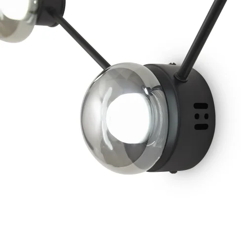 Бра LED Drop FR5445CL-L15B Freya чёрный на 3 лампы, основание чёрное в стиле современный арт-деко  фото 3