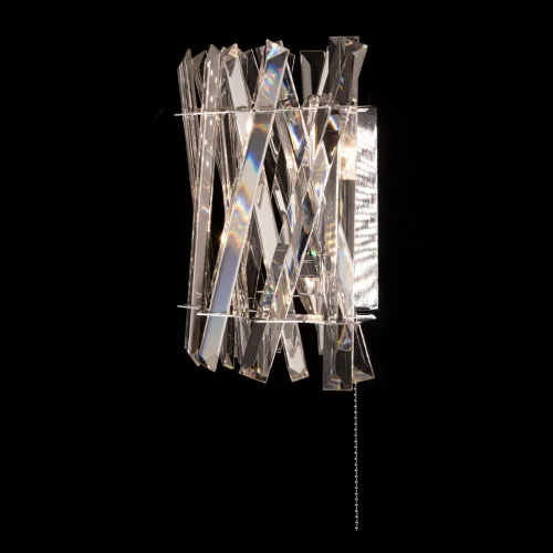 Бра настенный Ингвар CL334421 Citilux прозрачный на 2 лампы, основание хром в стиле арт-деко современный  фото 6