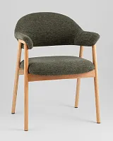 Стул обеденный Tavu с деревянными ножками, зеленый УТ000041726 Stool Group, /, ножки//, размеры - *****