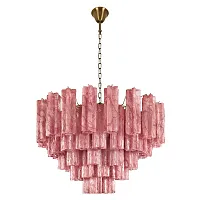 Люстра подвесная Мурано / Murano 10580/800 Pink LOFT IT розовая на 18 ламп, основание бронзовое в стиле арт-деко современный Люстра подвесная Мурано / Murano 10580/800 Pink LOFT IT розовая на 18 ламп, основание бронзовое в стиле арт-деко современный