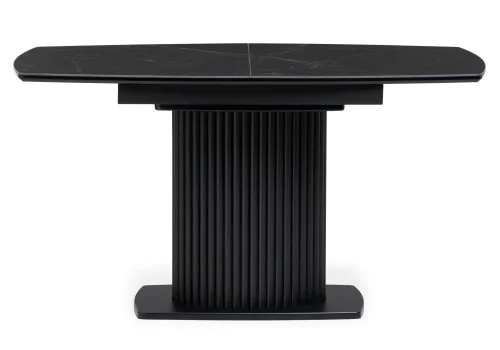 Керамический стол Фестер 160(205)х90х76 черный мрамор / черный 572422 Woodville столешница чёрная из керамика фото 2